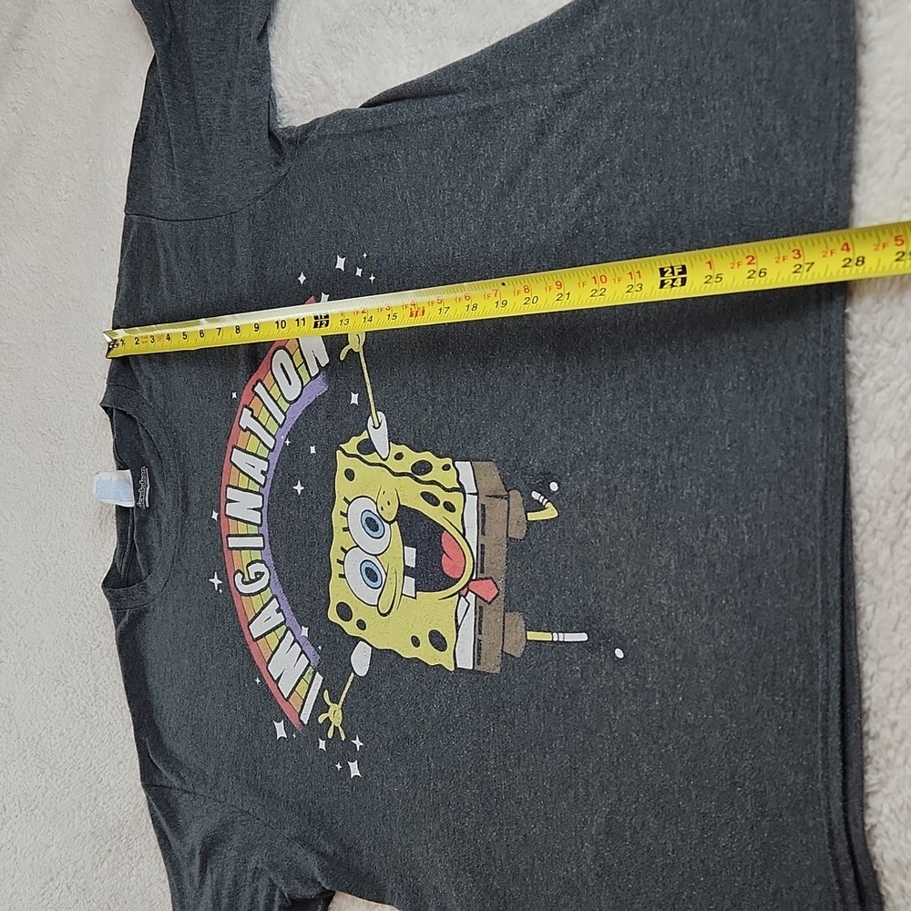 Nickelodeon Spongebob Imagination tshirt large, heathered dark gray. - Picture 6 of 8